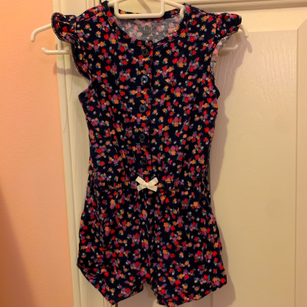 Carters Floral Short Sleeved Romper
